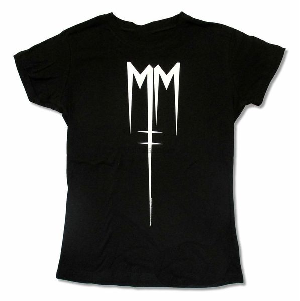marilyn manson cross girls juniors black t shirt new merch tee shirt