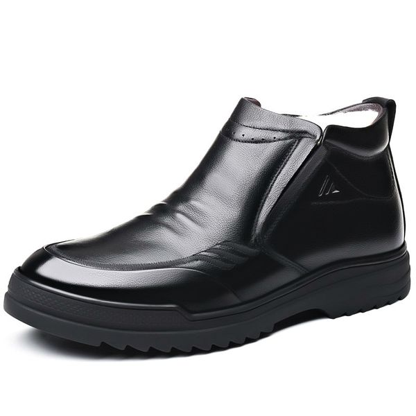 men's luxury fashion cowboy boots warm wool winter shoes genuine leather snow shoe platform fur ankle boot zapatos de hombre man, Black
men's luxury fashion cowboy boots warm wool winter shoes genuine leather snow shoe platform fur ankle boot zapatos de hombre man, Black