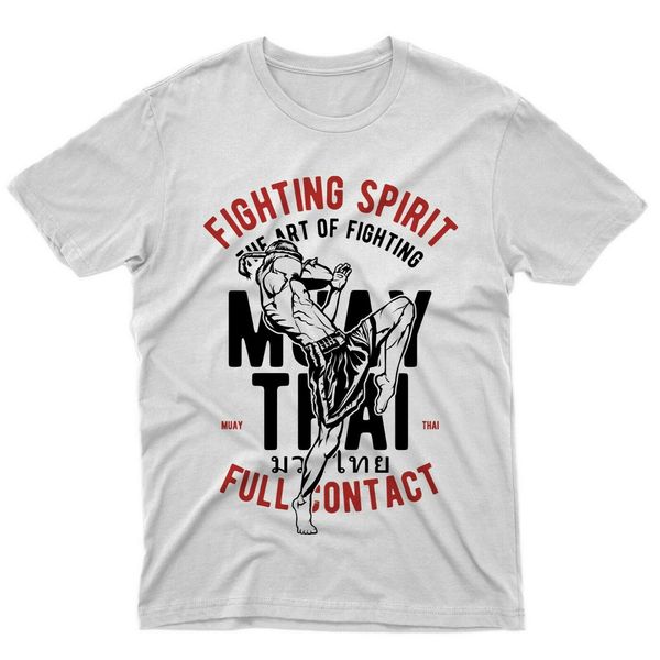 fm10 tee t shirt fighting spirit muay thai full contact man woman men gift sport festive plus size t-shirt