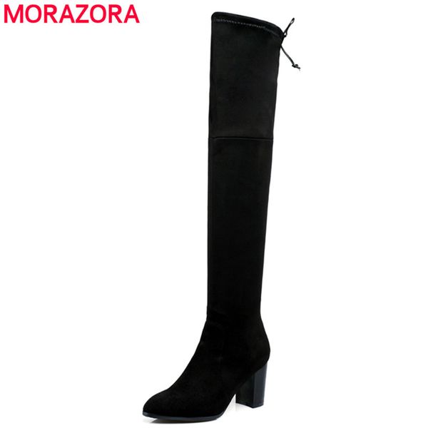 boots morazora plus size 34-43 women flock thick heels thigh over the knee women's shoes, Black
boots morazora plus size 34-43 women flock thick heels thigh over the knee women's shoes, Black