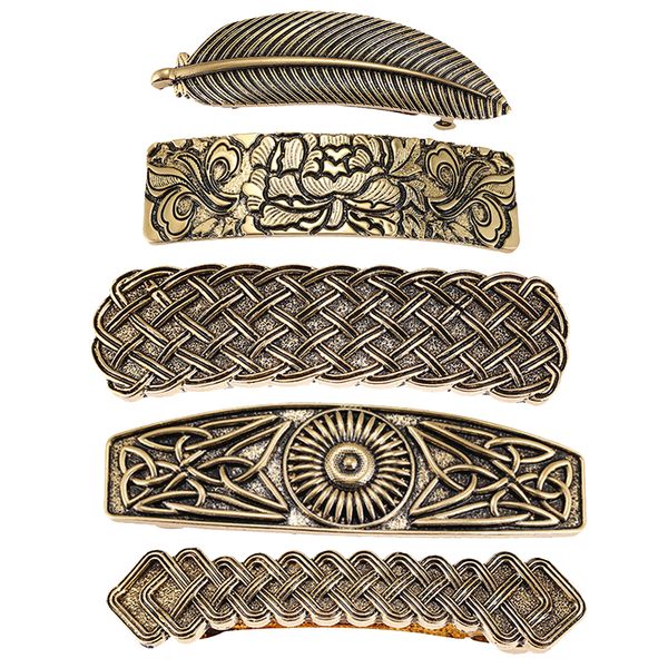 5pack barrette holder celtic carved convex hair clip hair decor headress, Slivery;golden
5pack barrette holder celtic carved convex hair clip hair decor headress, Slivery;golden