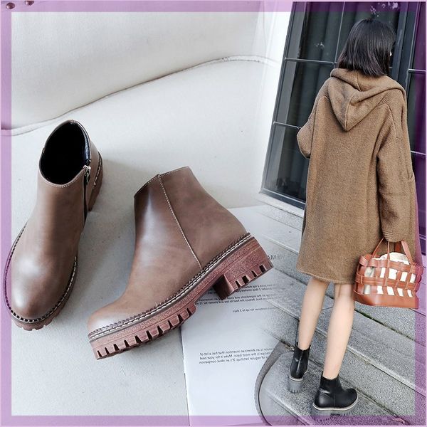 boots flat platform zipper women's rubber shoes rain round toe boots-women luxury designer booties ladies lolita med, Black
boots flat platform zipper women's rubber shoes rain round toe boots-women luxury designer booties ladies lolita med, Black
