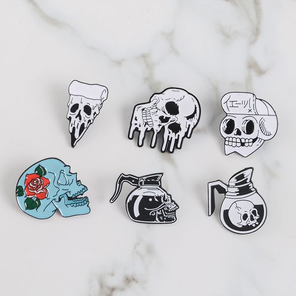 pins, brooches skull brooch enamel pin badges lapel coffee flower pizza skeleton pins buckle dark punk for men women, Gray
pins, brooches skull brooch enamel pin badges lapel coffee flower pizza skeleton pins buckle dark punk for men women, Gray