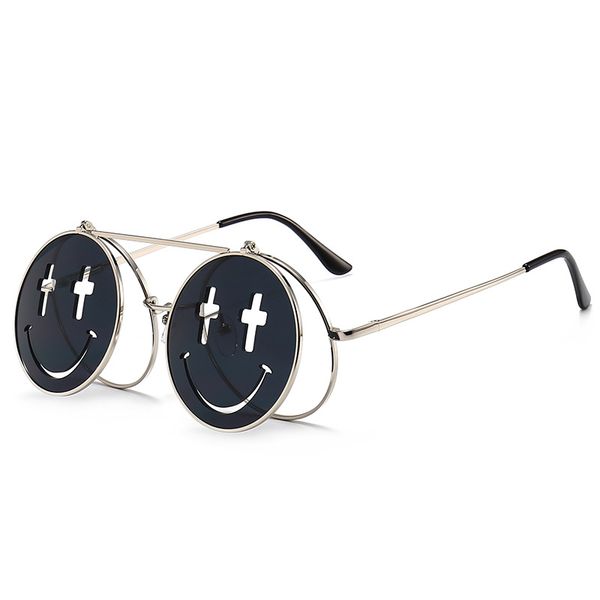 designer luxury punk flip up sunglasses round female smile retro clear color red men vintage sun glasses for women mirror lens, White;black
designer luxury punk flip up sunglasses round female smile retro clear color red men vintage sun glasses for women mirror lens, White;black