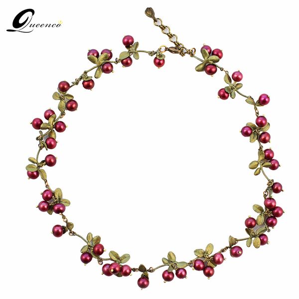 chains vintage cranberry necklace freshwater pearl necklaces women party jewelry wedding accessories handmade, Silver
chains vintage cranberry necklace freshwater pearl necklaces women party jewelry wedding accessories handmade, Silver