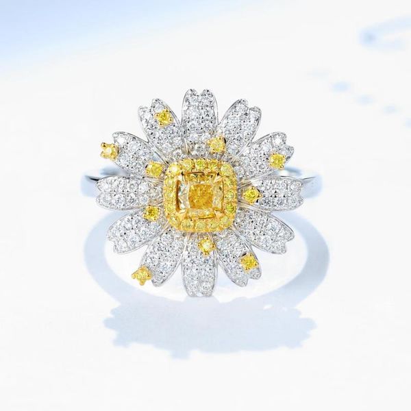 cluster rings npkds brand luxury silver 925 daisy flower for women exquisite sunflower z wedding bridal ring fine jewelry gift, Golden;silver
cluster rings npkds brand luxury silver 925 daisy flower for women exquisite sunflower z wedding bridal ring fine jewelry gift, Golden;silver