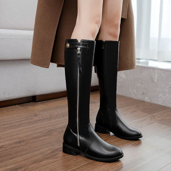 brand women's shoes thigh-high boots booties woman 2020 low heel round toe zipper winter footwear fashion over-the-knee autumn, Black
brand women's shoes thigh-high boots booties woman 2020 low heel round toe zipper winter footwear fashion over-the-knee autumn, Black