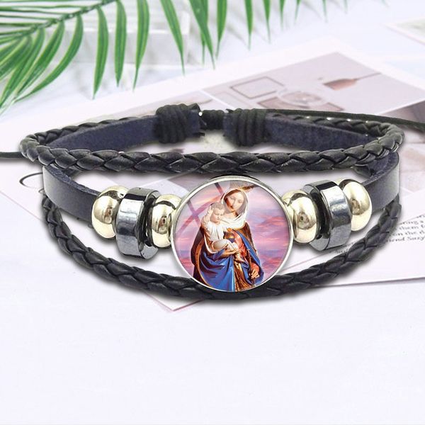 charm bracelets for women wedding fashion novelty glass black leather bracelet bangles christian catholicism religion pilgrimage jesus, Golden;silver
charm bracelets for women wedding fashion novelty glass black leather bracelet bangles christian catholicism religion pilgrimage jesus, Golden;silver