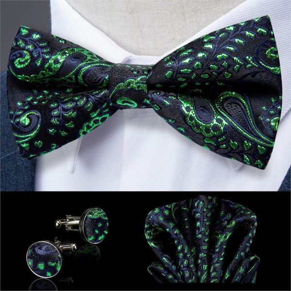 dibangu green black paisley butterfly silk self bowtie for men classic wedding bowtie hanky cufflink set neckwear men tie jm-129, Black;gray
dibangu green black paisley butterfly silk self bowtie for men classic wedding bowtie hanky cufflink set neckwear men tie jm-129, Black;gray