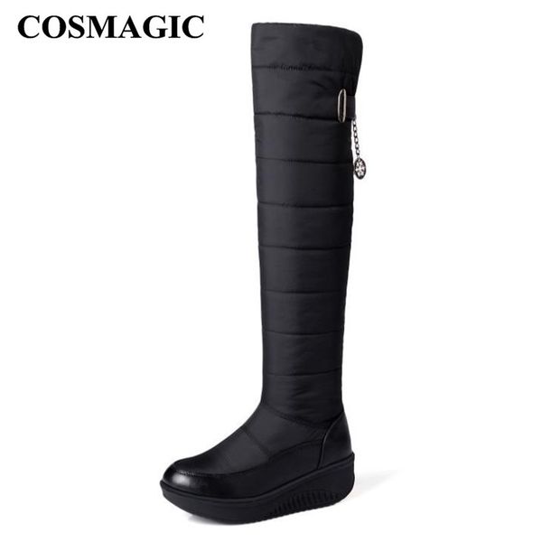 cosmagic 2020 new winter women over the knee snow boots fashion wedge waterproof round toe non-slip warm long booties, Black
cosmagic 2020 new winter women over the knee snow boots fashion wedge waterproof round toe non-slip warm long booties, Black