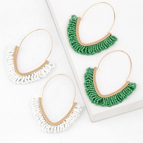hoop & huggie flola big handmade beads earrings for women large beaded drop dangle beach bohemian jewelry gifts ersu73, Golden;silver
hoop & huggie flola big handmade beads earrings for women large beaded drop dangle beach bohemian jewelry gifts ersu73, Golden;silver