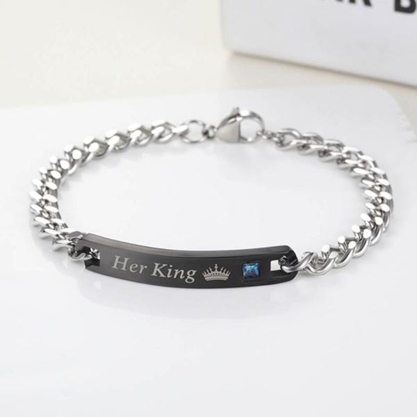 charm bracelets his queen her king couple spliced heart inlay zircon titanium steel hand chain man and women trendy jewelry xin-shippi, Golden;silver
charm bracelets his queen her king couple spliced heart inlay zircon titanium steel hand chain man and women trendy jewelry xin-shippi, Golden;silver