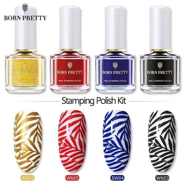 born pretty 4pcs nail polish set 6ml stamp polish varnish stamping kit nail art gold silver black printing oil lot
born pretty 4pcs nail polish set 6ml stamp polish varnish stamping kit nail art gold silver black printing oil lot