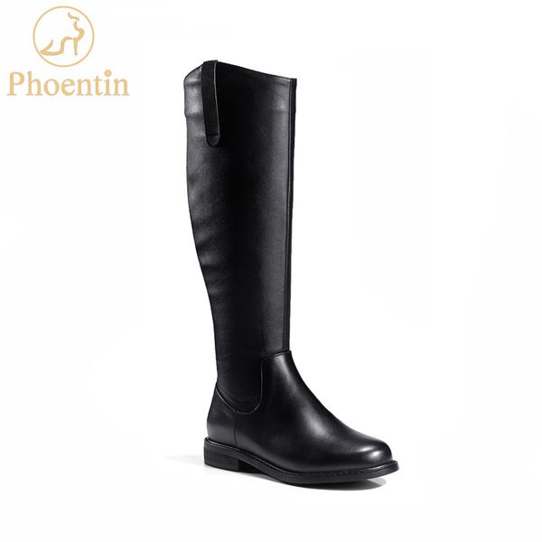 phoentin black knee high boots with zipper genuine leather low flat heels long boots for women solid fashion shoes woman ft449
phoentin black knee high boots with zipper genuine leather low flat heels long boots for women solid fashion shoes woman ft449