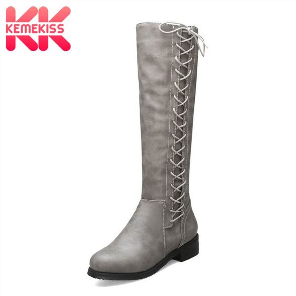 kemekiss plus size 32-48 knee high boots women fashion brand new winter cross strap flats shoes women zipper casual footwear, Black
kemekiss plus size 32-48 knee high boots women fashion brand new winter cross strap flats shoes women zipper casual footwear, Black