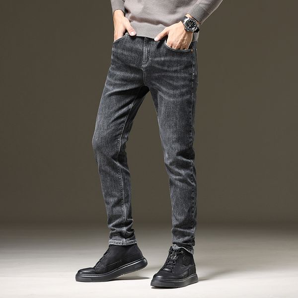men's jeans high-end business men direct straight autumn trouses denim pants black elastic yong personality famous, Blue
men's jeans high-end business men direct straight autumn trouses denim pants black elastic yong personality famous, Blue