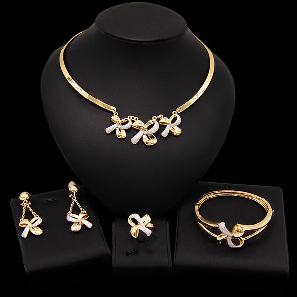 yulaili fine jewellery bridal wedding gold color bowknot pendant necklace earrings bangle ring for women fashion jewelry sets ing, Black
yulaili fine jewellery bridal wedding gold color bowknot pendant necklace earrings bangle ring for women fashion jewelry sets ing, Black