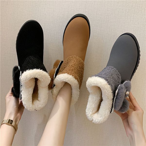snow boots female 2020 winter new flat cotton shoes student cotton boots ankle women winter zapatos de mujer, Black
snow boots female 2020 winter new flat cotton shoes student cotton boots ankle women winter zapatos de mujer, Black