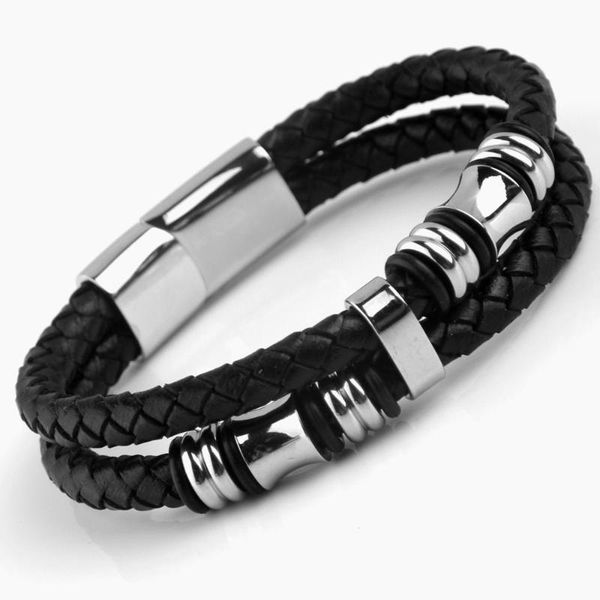 charm bracelets men's leather bracelet stainless steel beaded hand woven jewelry, Golden;silver
charm bracelets men's leather bracelet stainless steel beaded hand woven jewelry, Golden;silver