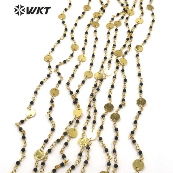 chains wt-rbc148 gorgeous black a gate stone beads chain with gold electroplated brass rosary 10 meters for jewelry making, Silver
chains wt-rbc148 gorgeous black a gate stone beads chain with gold electroplated brass rosary 10 meters for jewelry making, Silver
