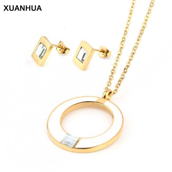 xuanhua wholesale stainless steel fashion round jewelry sets for women necklaces + earrings jewelry sets 2020, Silver
xuanhua wholesale stainless steel fashion round jewelry sets for women necklaces + earrings jewelry sets 2020, Silver