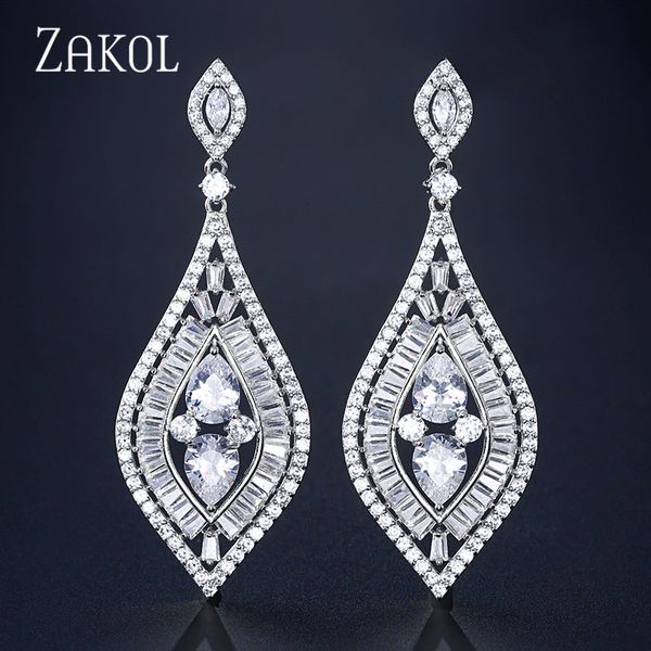 dangle & chandelier zakol famous bridal wedding design luxury baguette cubic zirconia earring fashion jewelry fsep2257, Silver
dangle & chandelier zakol famous bridal wedding design luxury baguette cubic zirconia earring fashion jewelry fsep2257, Silver