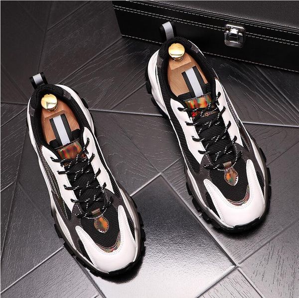 new men streets sneakers causal flat platform shoes designer loafers lace up social masculino dress shoes d169, Black
new men streets sneakers causal flat platform shoes designer loafers lace up social masculino dress shoes d169, Black