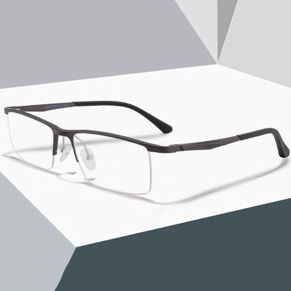 new arrival aluminum magnesium frame glasses men business style half rim eyeglasses shortsighted spectacles with spring hinges, Black
new arrival aluminum magnesium frame glasses men business style half rim eyeglasses shortsighted spectacles with spring hinges, Black