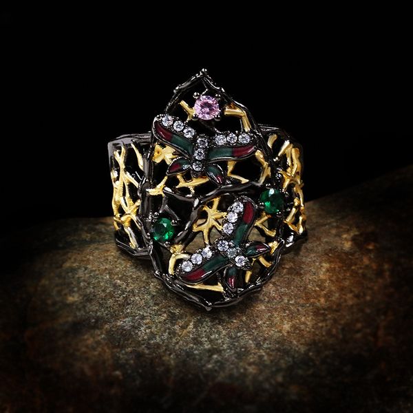 charlinliol bohemia dragonfly butterfly rings for women 925 sterling silver emerald finger rings black gold ring italy jewelry, Golden;silver
charlinliol bohemia dragonfly butterfly rings for women 925 sterling silver emerald finger rings black gold ring italy jewelry, Golden;silver