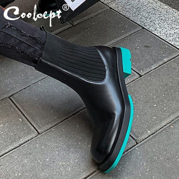 coolcept women ankle boots real leather mixed color sole new design women short boots fashion club footwear size 34-39, Black
coolcept women ankle boots real leather mixed color sole new design women short boots fashion club footwear size 34-39, Black