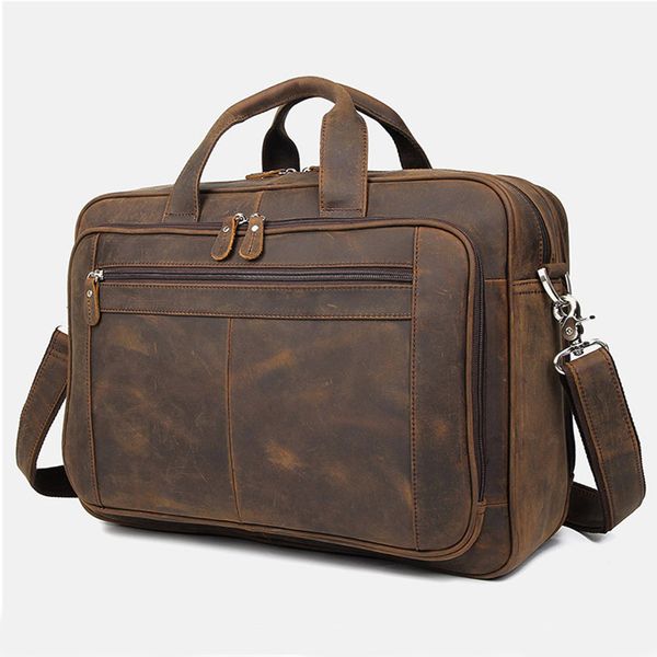 luufan genuine leather briefcase for man crazy horse leather 15.6 inch pc business handbag cowhide laptote big shouler bags
luufan genuine leather briefcase for man crazy horse leather 15.6 inch pc business handbag cowhide laptote big shouler bags