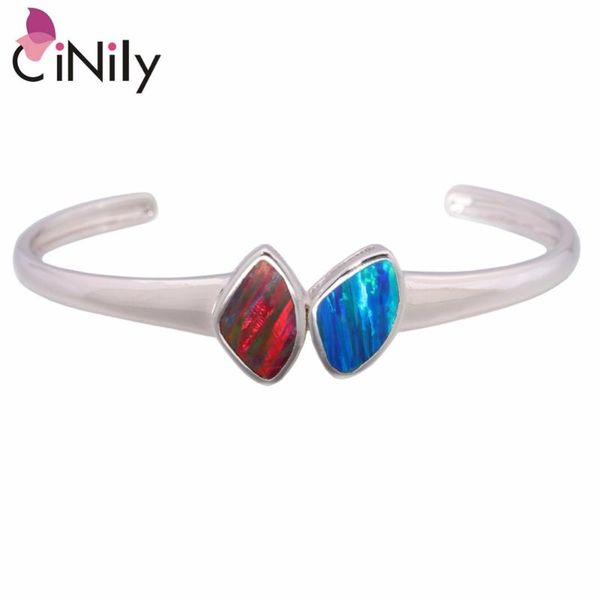 cinily created blue orange fire opal silver plated wholesale fashion jewelry for women adjustable bracelet 6" os615, Black
cinily created blue orange fire opal silver plated wholesale fashion jewelry for women adjustable bracelet 6" os615, Black