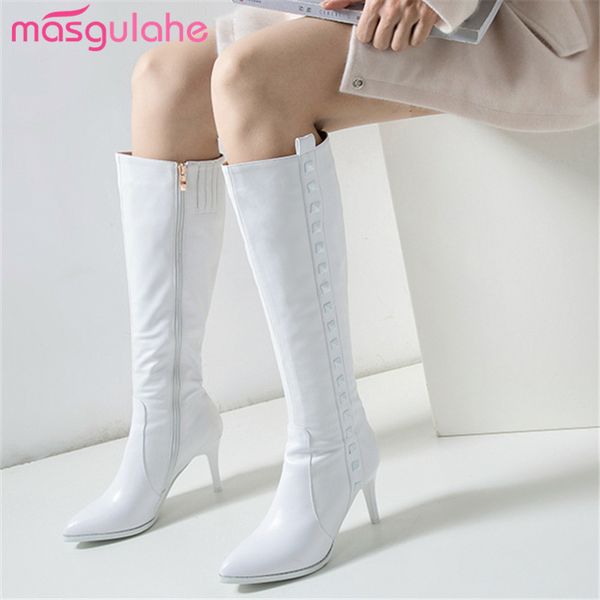 masgulahe big size 34-42 new genuine leather boots women stiletto high heels solid color white knee high boots female shoes, Black
masgulahe big size 34-42 new genuine leather boots women stiletto high heels solid color white knee high boots female shoes, Black