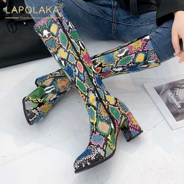 lapolaka 2020 new design autumn winter boots women shoes comfy square heels zip up colorful print ins knee-high boots female, Black
lapolaka 2020 new design autumn winter boots women shoes comfy square heels zip up colorful print ins knee-high boots female, Black