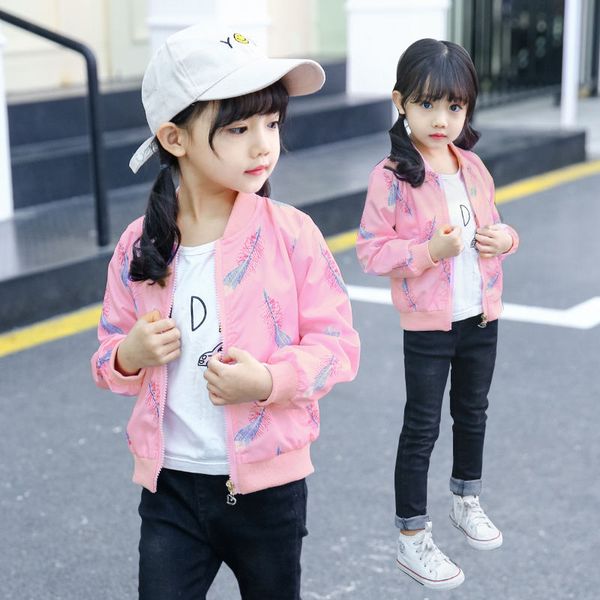 children's wear girl's coat spring and autumn printed feather jacket children's windbreaker floral baseball suit girls coat, Blue;gray
children's wear girl's coat spring and autumn printed feather jacket children's windbreaker floral baseball suit girls coat, Blue;gray