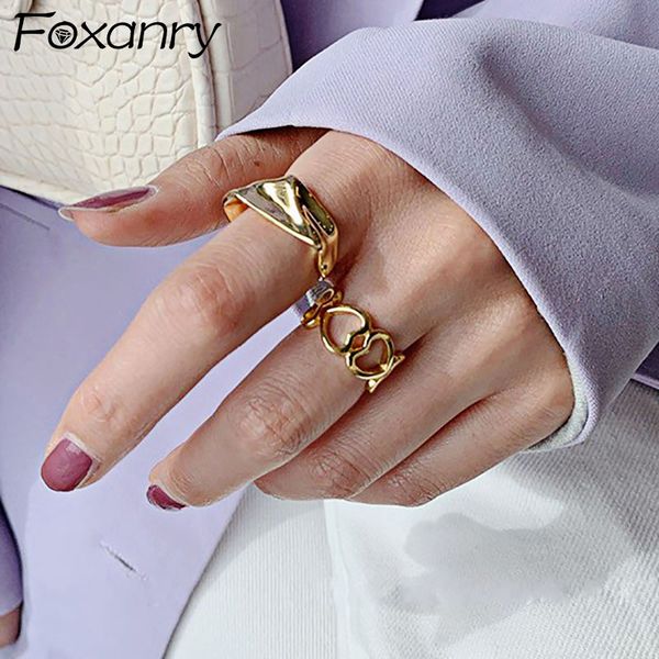 cluster rings foxanry 925 sterling silver love heart for women france gold plated creative trendy elegant party finger jewelry gifts, Golden;silver
cluster rings foxanry 925 sterling silver love heart for women france gold plated creative trendy elegant party finger jewelry gifts, Golden;silver