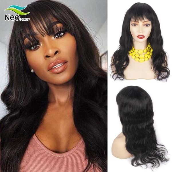 lace wigs neobeauty brazilian human hair wig with bangs body wave full machine fashion lady for black women, Black;brown
lace wigs neobeauty brazilian human hair wig with bangs body wave full machine fashion lady for black women, Black;brown