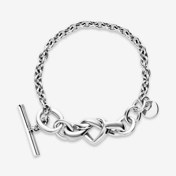 link, chain bbee knotted heart-embellished t-clasp link bangle bracelet for original charms jewelry couple fashion women gifts, Black
link, chain bbee knotted heart-embellished t-clasp link bangle bracelet for original charms jewelry couple fashion women gifts, Black
