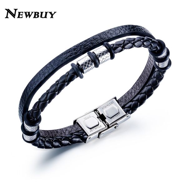 newbuy 2020 fashion double layer genuine leather bracelet for men stainless steel buckle bracelet & bangle gift, Golden;silver
newbuy 2020 fashion double layer genuine leather bracelet for men stainless steel buckle bracelet & bangle gift, Golden;silver