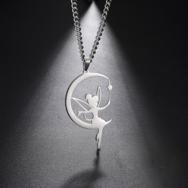 cazador moon magic fairy necklace cute butterfly angle necklace for women stainless steel girl child birthday gift, Silver
cazador moon magic fairy necklace cute butterfly angle necklace for women stainless steel girl child birthday gift, Silver