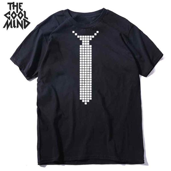 coolmind 100% cotton casual short sleeve funny men t shirt summer loose tie print men tee shirt o-neck t-ehirt mens tee shirt