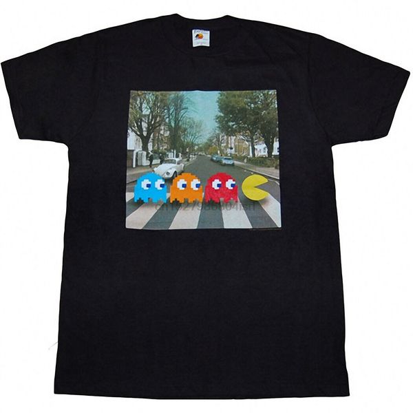 pac-man abbey road crossing t-shirt