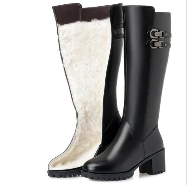 boots d396 women genuine leather winter wool high heel big size 43 warm snow botas altas mujer sobre rodilla, Black
boots d396 women genuine leather winter wool high heel big size 43 warm snow botas altas mujer sobre rodilla, Black