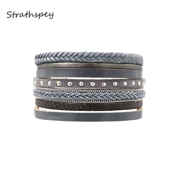 tennis strathspey bracelet genuine leather pu bracelets&bangles for women pulseira casual multi rows grey plaited stud set wrist band, Golden;silver
tennis strathspey bracelet genuine leather pu bracelets&bangles for women pulseira casual multi rows grey plaited stud set wrist band, Golden;silver