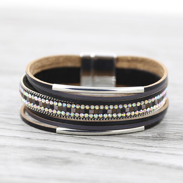 strathspey black multilayer stainless steel bracelet vintage leather bracelet & bangle colorful rhinestone bracelets armband, Golden;silver
strathspey black multilayer stainless steel bracelet vintage leather bracelet & bangle colorful rhinestone bracelets armband, Golden;silver