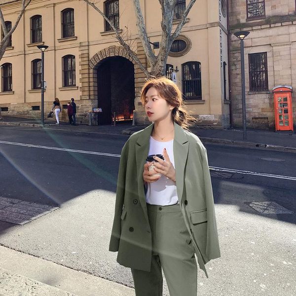 2020 fall two pieces set blazer for men women cascual suit jacket new korean fashion oversize coat+pants office wear work suit, White
2020 fall two pieces set blazer for men women cascual suit jacket new korean fashion oversize coat+pants office wear work suit, White