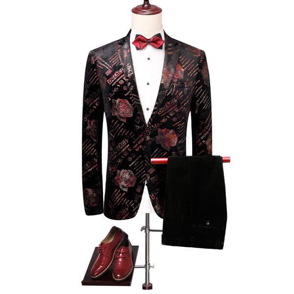 men's suits & blazers fashion style korean-style large size s men printed letter casual single row of a buckle small suit, White;black
men's suits & blazers fashion style korean-style large size s men printed letter casual single row of a buckle small suit, White;black