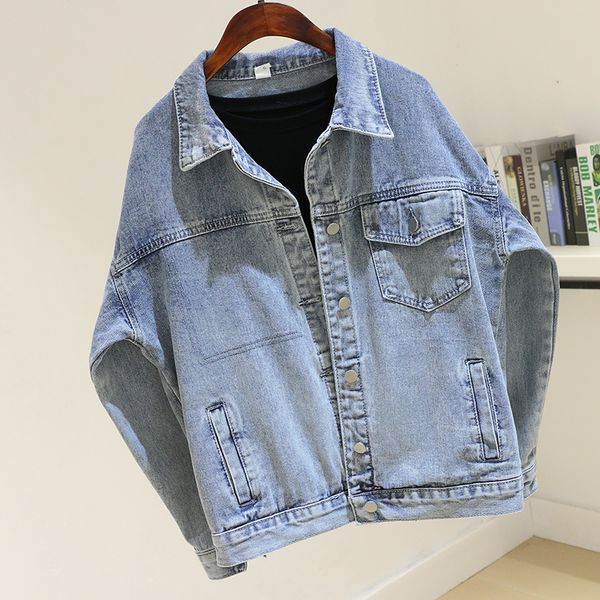women's jackets spring autumn vintage blue denim women korean loose big pocket long sleeve short jeans jacket basic coat female outerwe, Black;brown
women's jackets spring autumn vintage blue denim women korean loose big pocket long sleeve short jeans jacket basic coat female outerwe, Black;brown