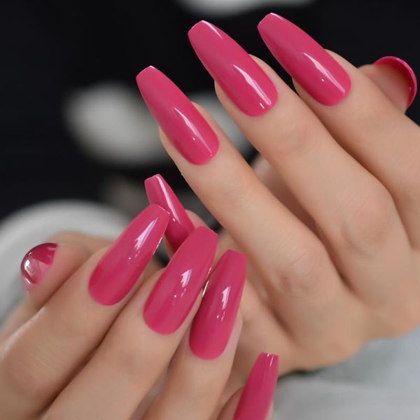 false nails 24pcs /set dark rose pink press on extra long coffin ballerina shape uv gel glue fingersnails adhesive tapes, Red;gold
false nails 24pcs /set dark rose pink press on extra long coffin ballerina shape uv gel glue fingersnails adhesive tapes, Red;gold