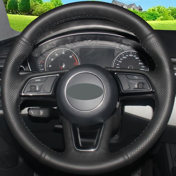 black genuine leather diy hand-stitched steering wheel cover for audi a4l a5 2017 ing
black genuine leather diy hand-stitched steering wheel cover for audi a4l a5 2017 ing